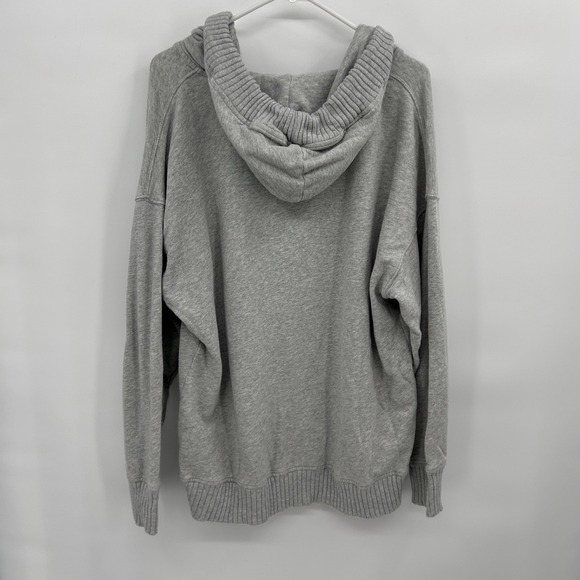 Aerie Womens Down to Earth Oversized Hoodie Size M Gray Cozy Casual Pocket - Picture 9 of 10